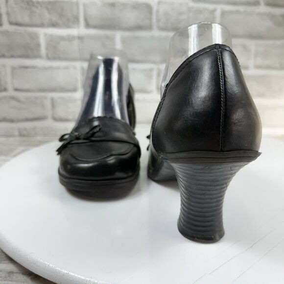 Mudd Vintage Yatima Women's 10 Chunky Platform Bow Oxford Black Block Heels - Picture 2 of 13